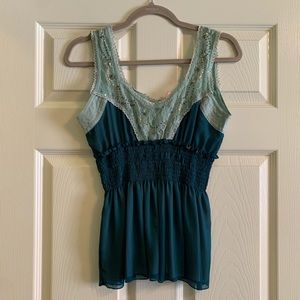 Sleeveless Top with Lace Details